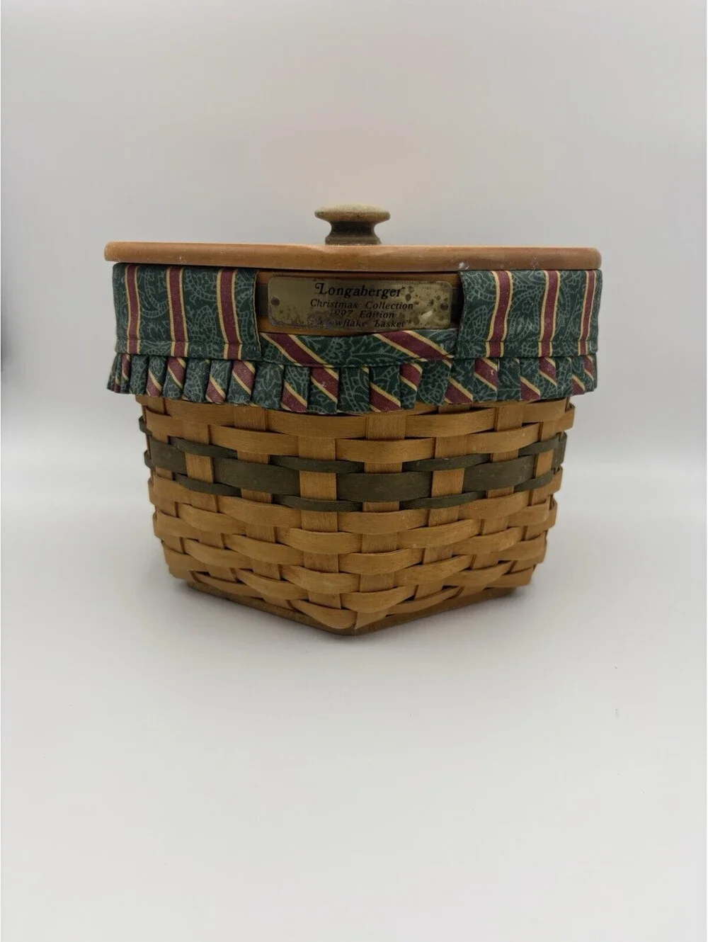 Longaberger 1997 Christmas Collection Snowflake Basket Lid/Liner/Protector